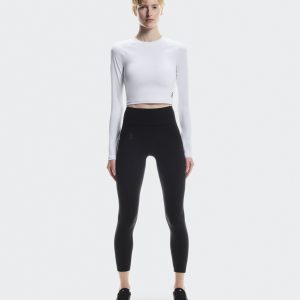 Women's Studio Long-T Crop White