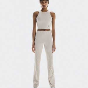Women's All-Day Ribbed Crop Desert | White