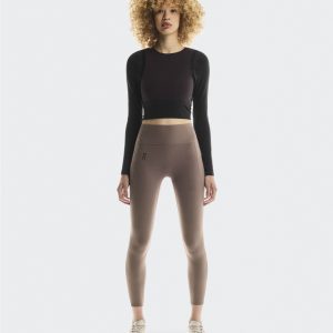 Women's Studio Knit Long-T Crop Pebble | Black