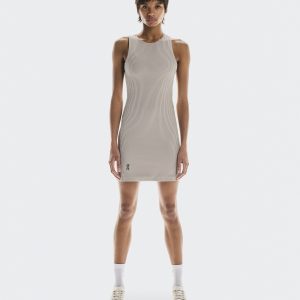 Women's All-Day Ribbed Dress Desert | White