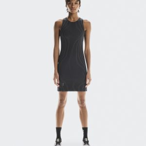 Women's All-Day Ribbed Dress Black | Rock