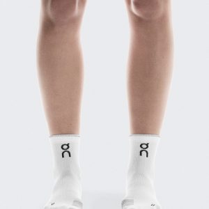 Performance Run Sock Mid White | Glacier